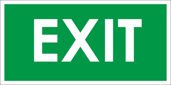 B30 exit (пластик, 300х150 мм) - Знаки безопасности - Вспомогательные таблички - Магазин охраны труда ohranatruda-shop.ru